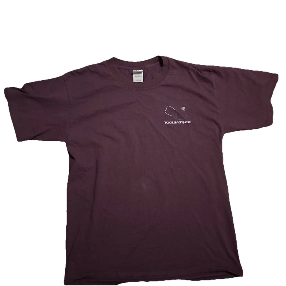 Vintage Nursing Tools of the Trade Medical Graphic T-Shirt Purple Large